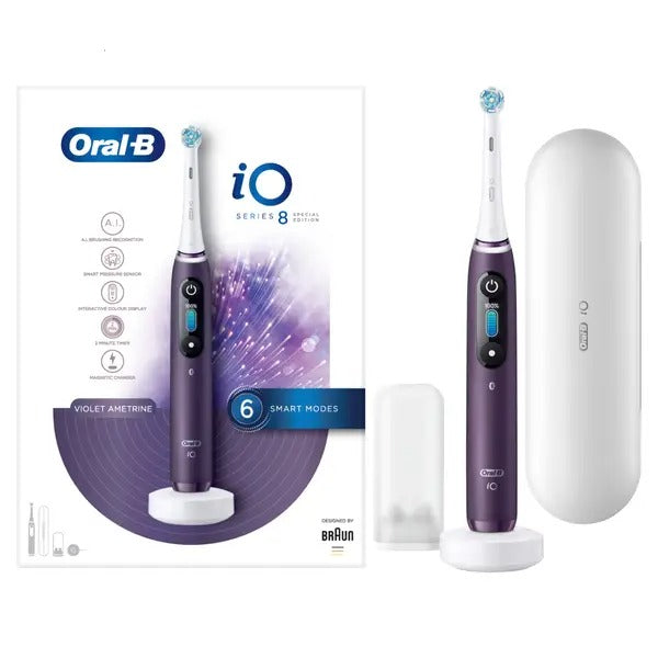 Oral-B iO Series 8 Electric Toothbrush (Purple) | Sweetuskin
