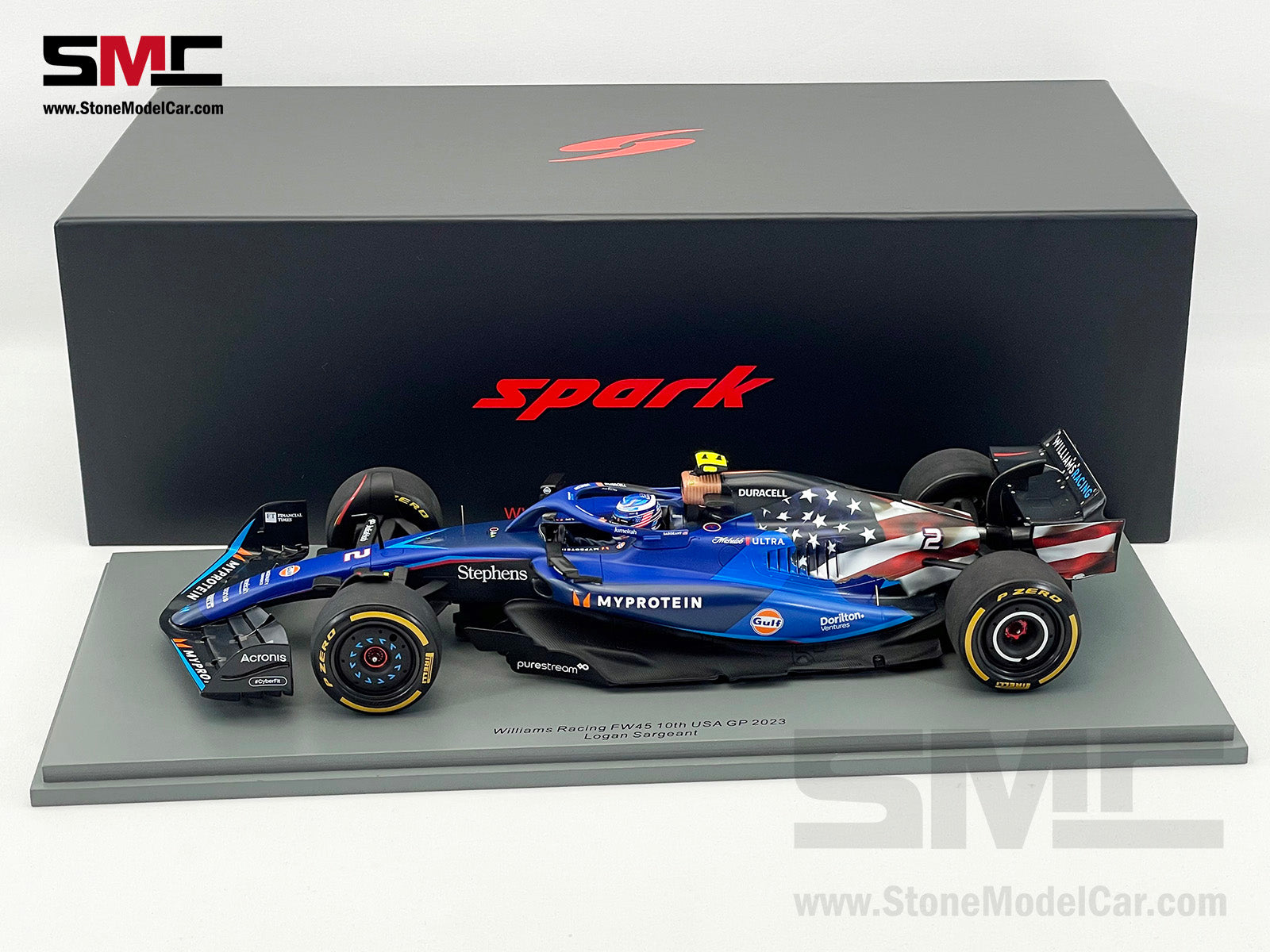 Williams F1 FW45 #2 Logan Sargeant 10th US Austin GP 2023 1:18