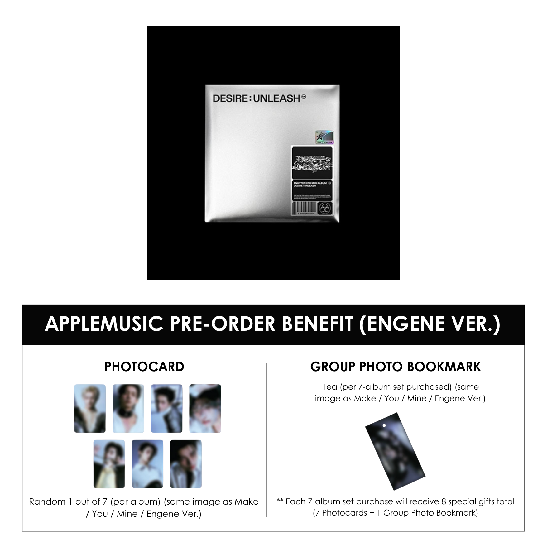 ENHYPEN 6TH MINI ALBUM - DESIRE : UNLEASH (ENGENE VER.) +