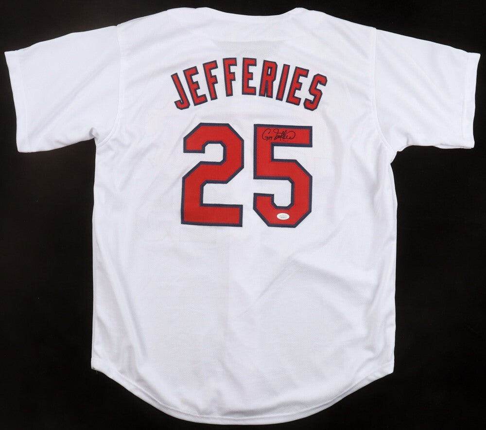 Gregg Jefferies Signed Cardinals Jersey (JSA COA) St. Louis 2xAll