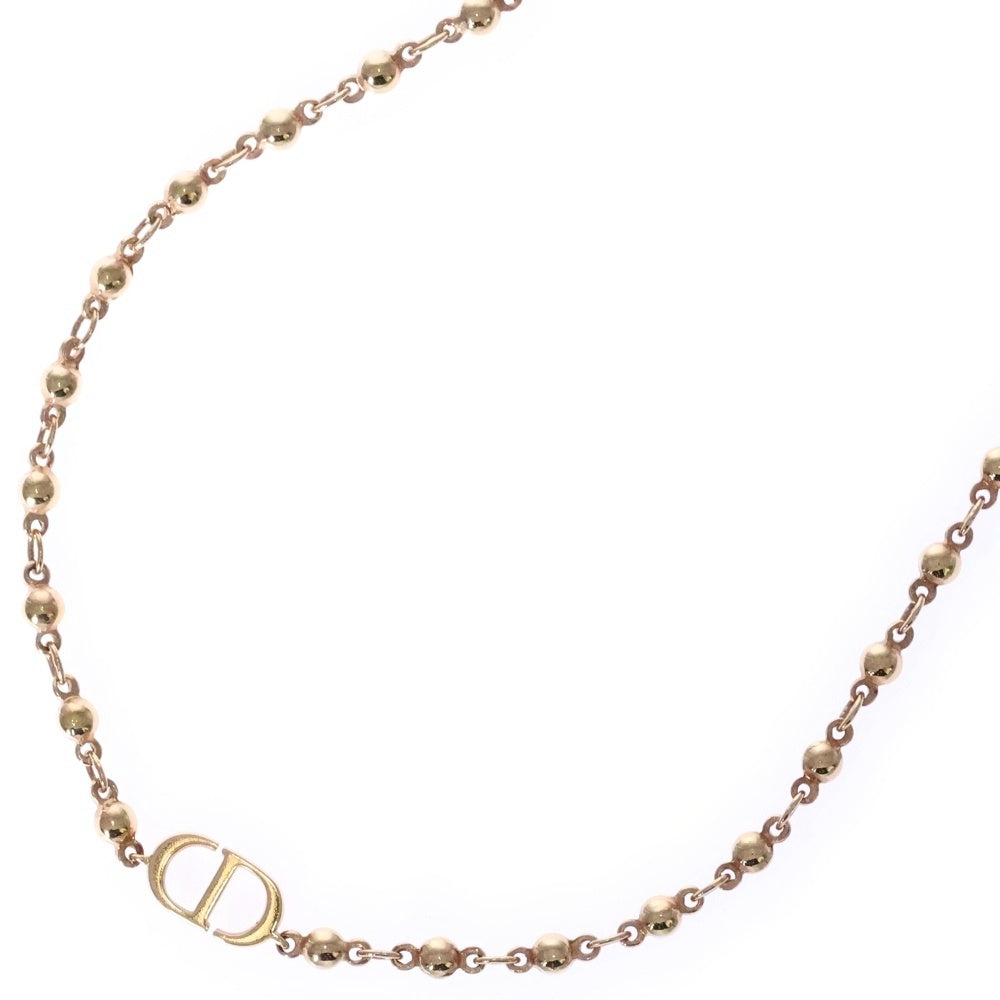 DIOR(ディオール) CDロゴ プチ ネックレス ペンダント チェーン ピンク