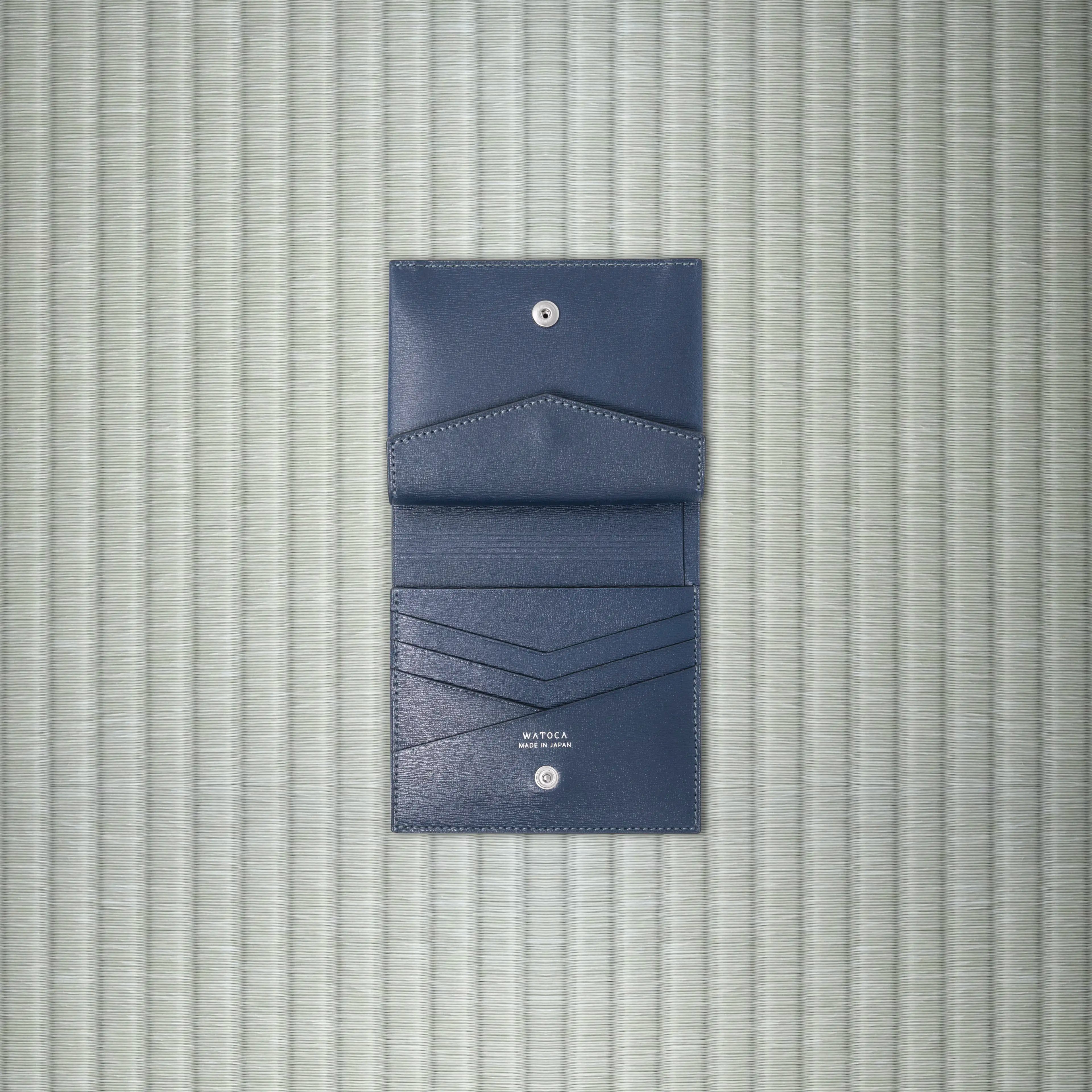 コンパクトウォレット KIMONO / SAZANAMIレザー (総牛革) – わとか