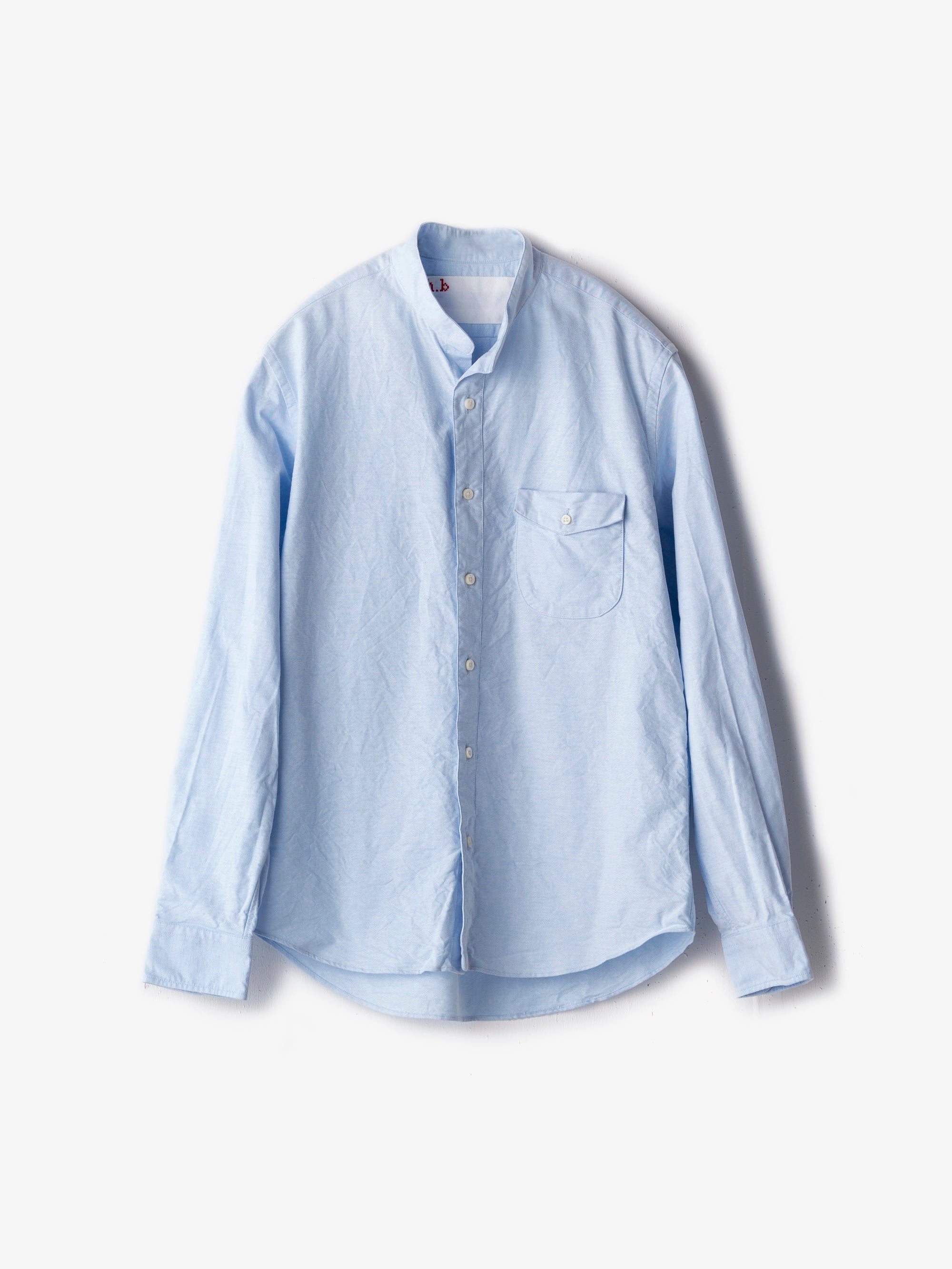 h.b スタンドカラーシャツ organic oxford｜classico