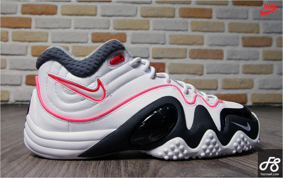 Nike Zoom Uptempo V Premium White/ Black - Wolf Grey - Detailed