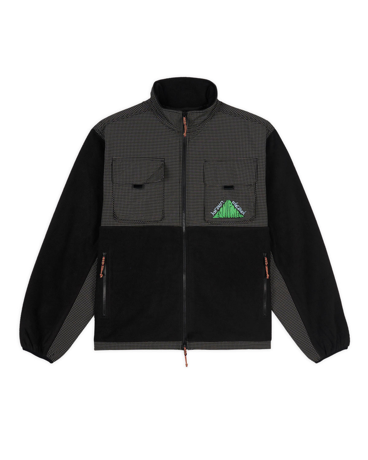 Brain Dead Equipment Ripstop Zip Fleece Jacket - Black