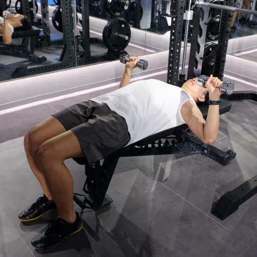 ダンベルプレス」の正しいやり方・フォームや効果！ベンチでの筋トレ法