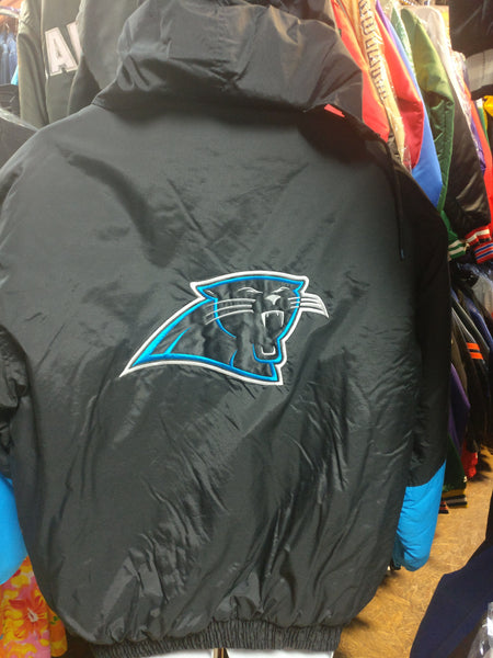Vtg 90s CAROLINA PANTHERS NFL Back Patch Logo 7 Hooded Nylon