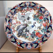 大迫力価格200万円!神右ｴ門作/有田焼染錦鶴絵三尺大皿φ約99cm | 中古品