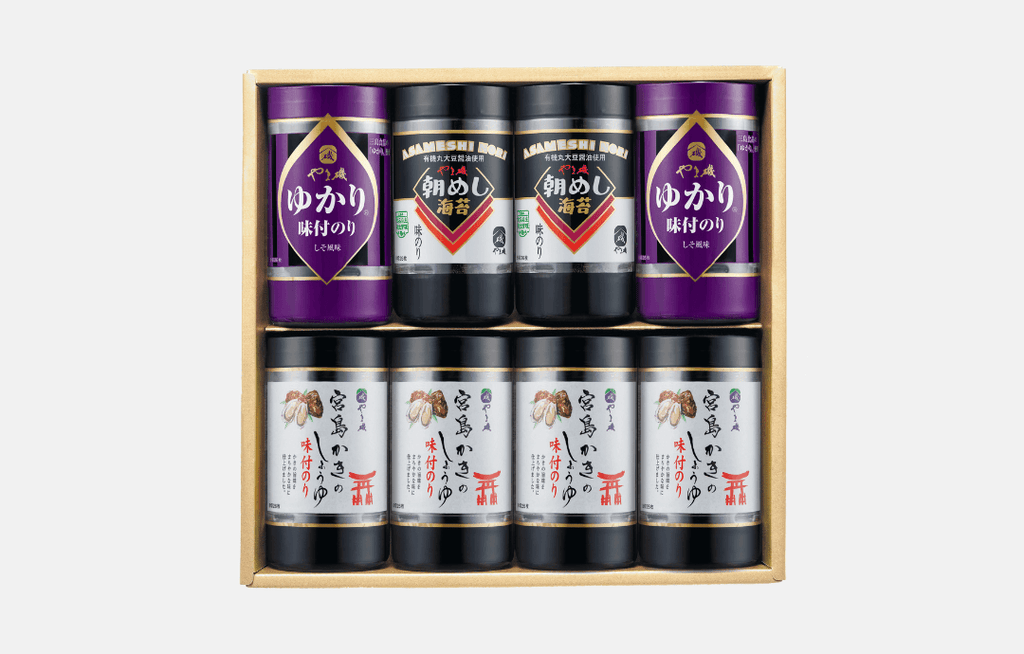 味付海苔3種セット(VC-8KG) - 朝めし海苔・ゆかり・宮島かき ギフト
