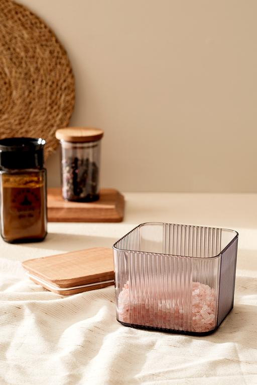 Renard Ahşap Kapaklı Saklama Kabı 500ml | Madame Coco