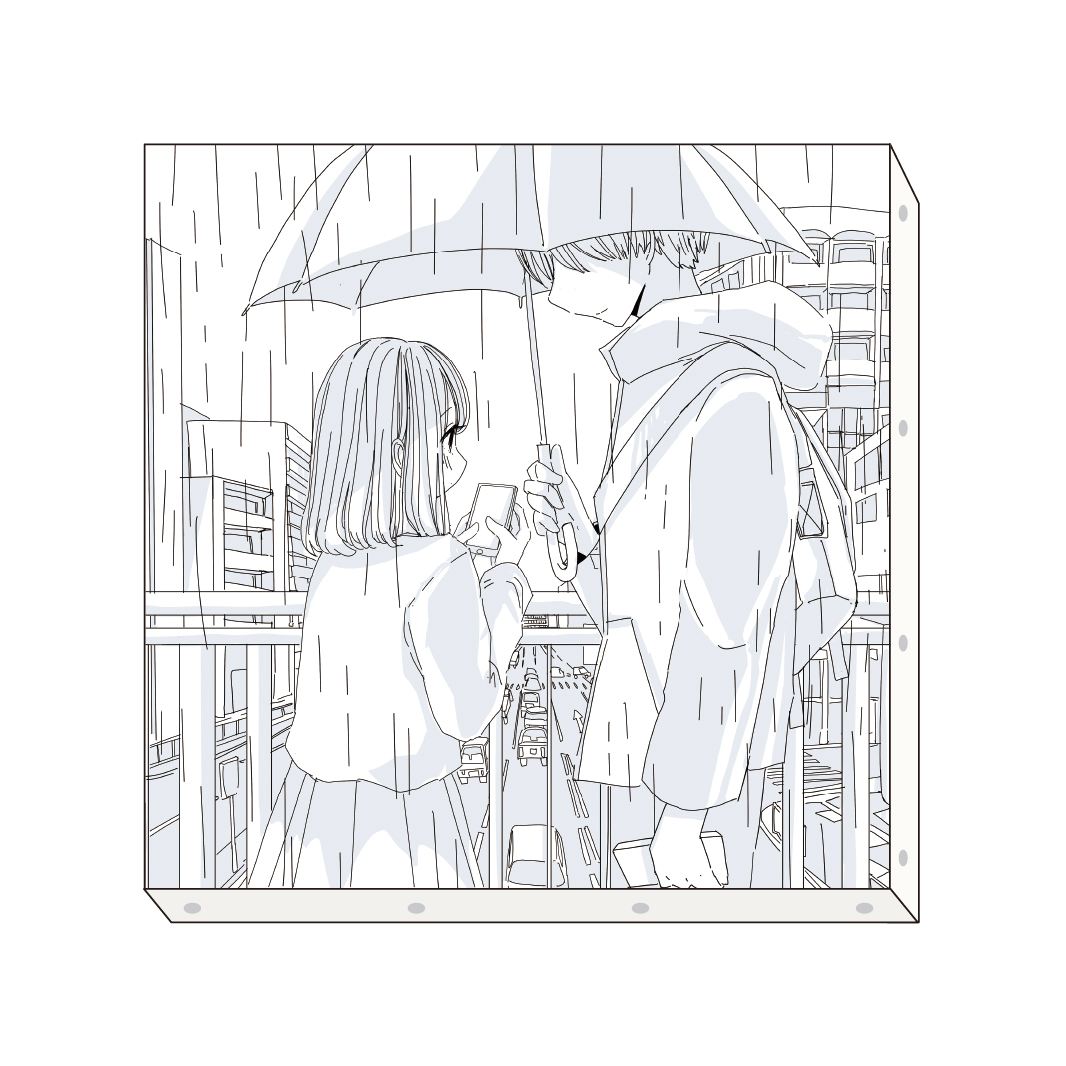 401×ふせでぃ 直筆サイン入り 複製原画（キャンバス）(RAIN) | 401