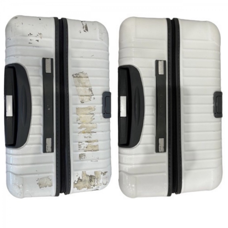 スーツケースのシールはがし処理【RIMOWA】 | クリーニング403