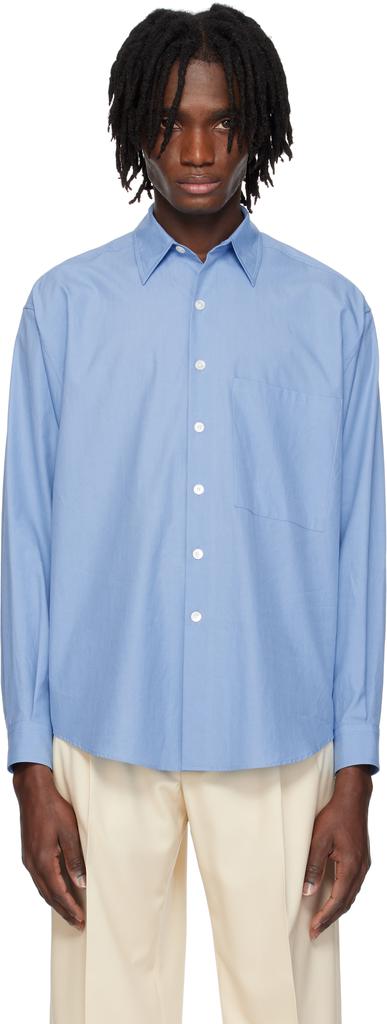 Shop Blue Washed Finx Twill Big Shirt on Sale at BeyondStyle – Get