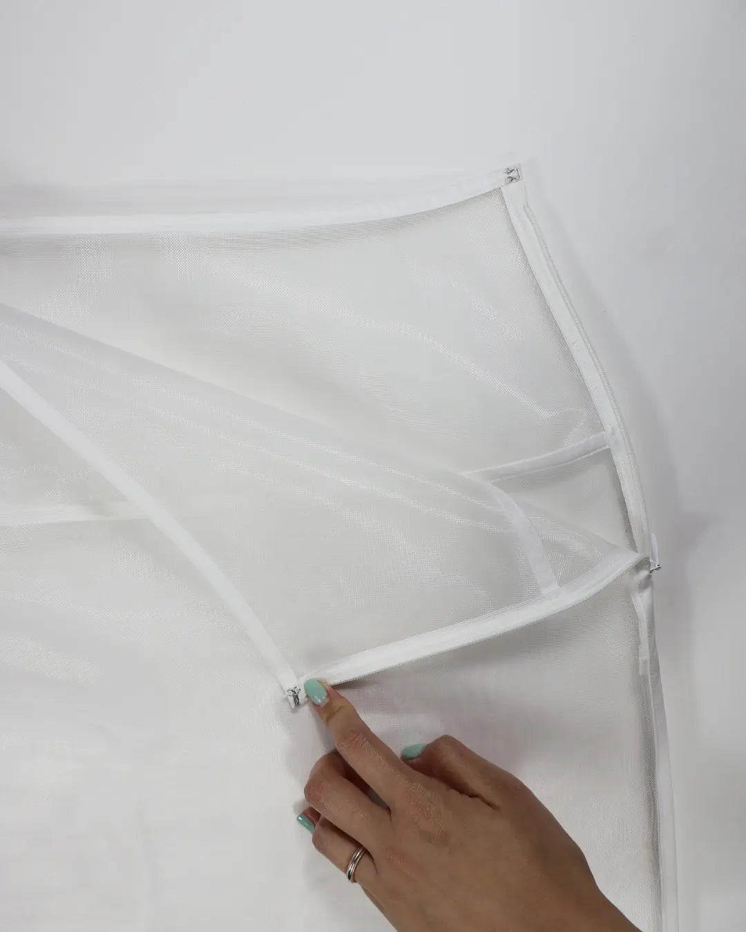 FUMIKA UCHIDA / MESH SHEATH SKIRT / CLEAR/WHITE - 601 | – 601