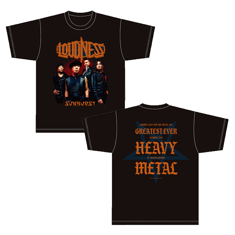 LOUDNESS】GREATEST EVER HEAVY METAL 12/29 フォトTシャツ【BLK】／M