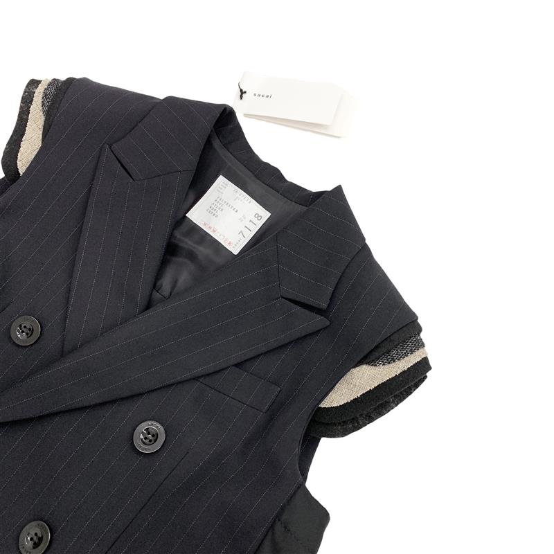 sacai サカイ Chalk Stripe Vest チョークストライプベスト 24-07118