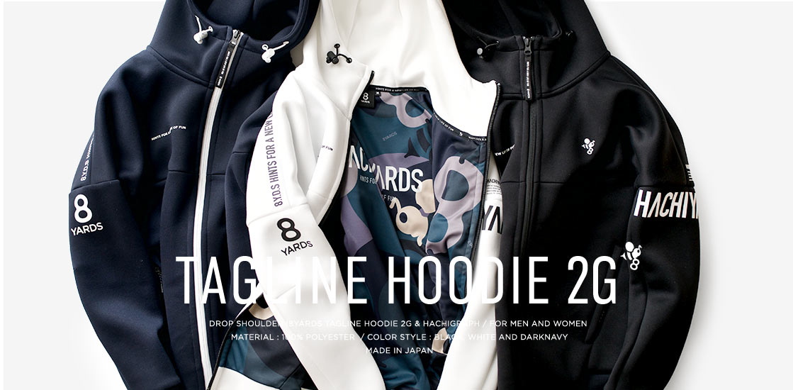 8YARDS / Tagline Hoodie 2G | DarkNavy