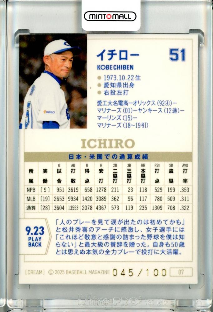 ミントモール / MINT 池袋店 / 2025 BBM 高校野球女子選抜VSイチロー