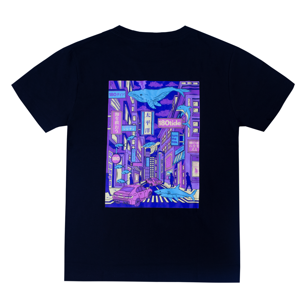 Ocean City Black Short Sleeve Tee – 180tide