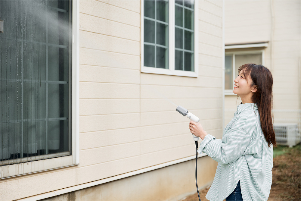 水道・電源いらず。ウルトラファインバブルで、優しく強力洗浄できる