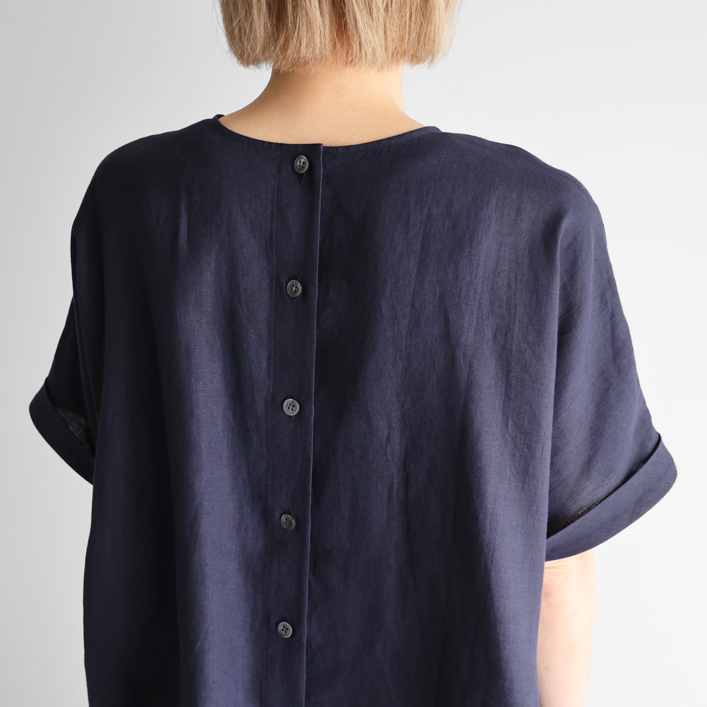 シャトルリネンバッグボタン2way半袖ブラウス U615をリリースしました