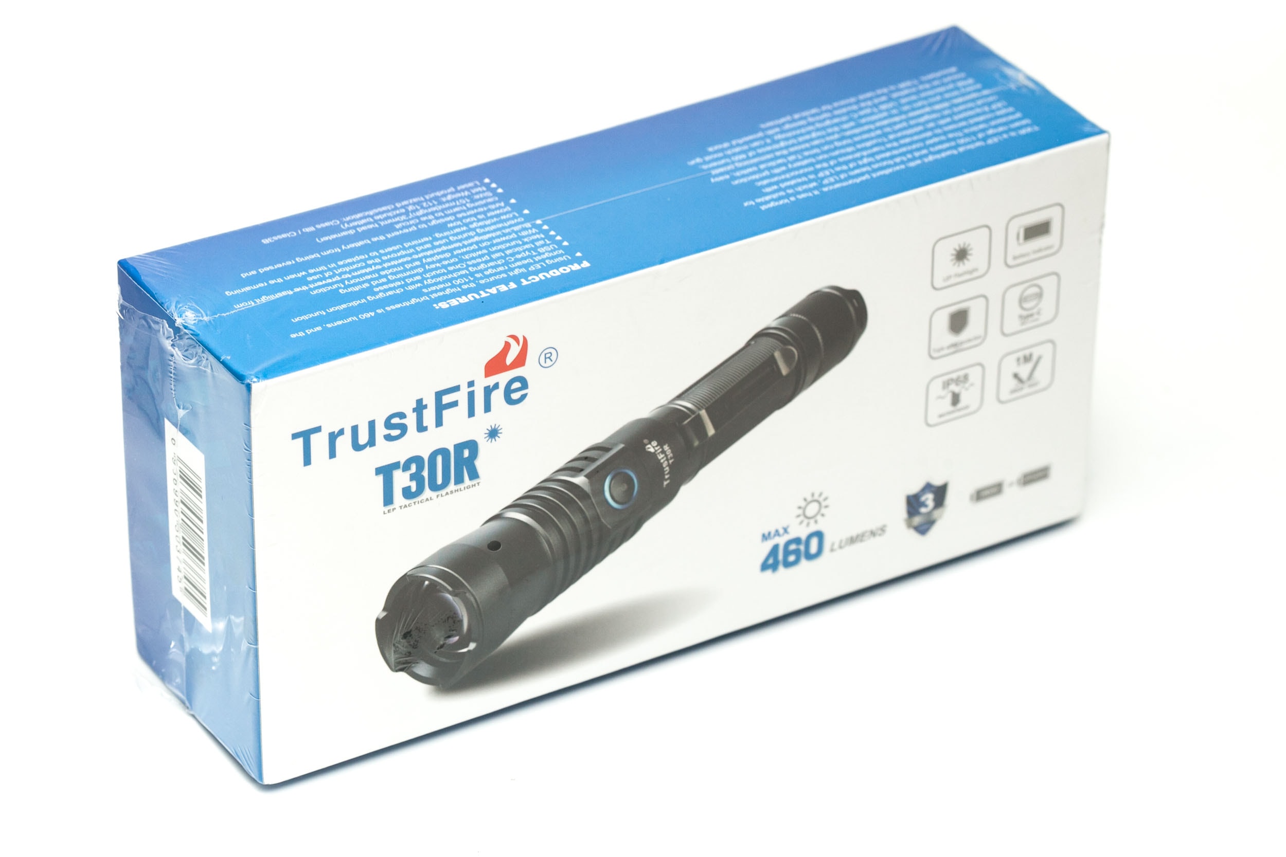 Trustfire T30R review | 18650 LEP flashlight with 460 lm | 1Lumen.com
