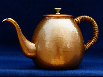 鎚起 (打物) 銅器 ポット 0.9L 生地色