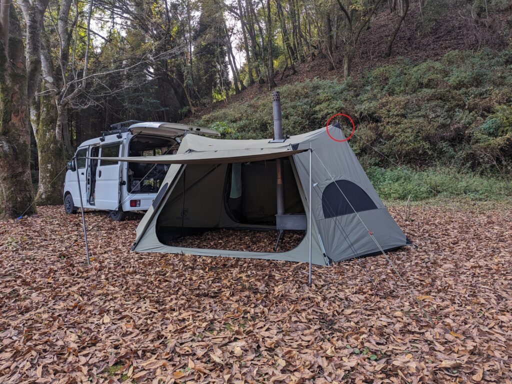 ワンティグリスOneTigrisの『ソロホームステッド』をポールレス設営