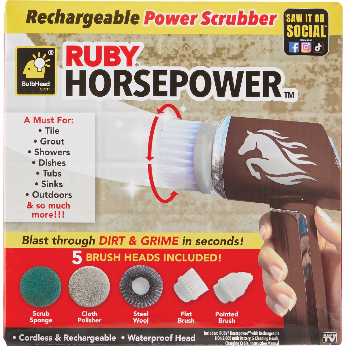 Ruby Horsepower Handheld Cordless Power Scrubber - Anderson Lumber