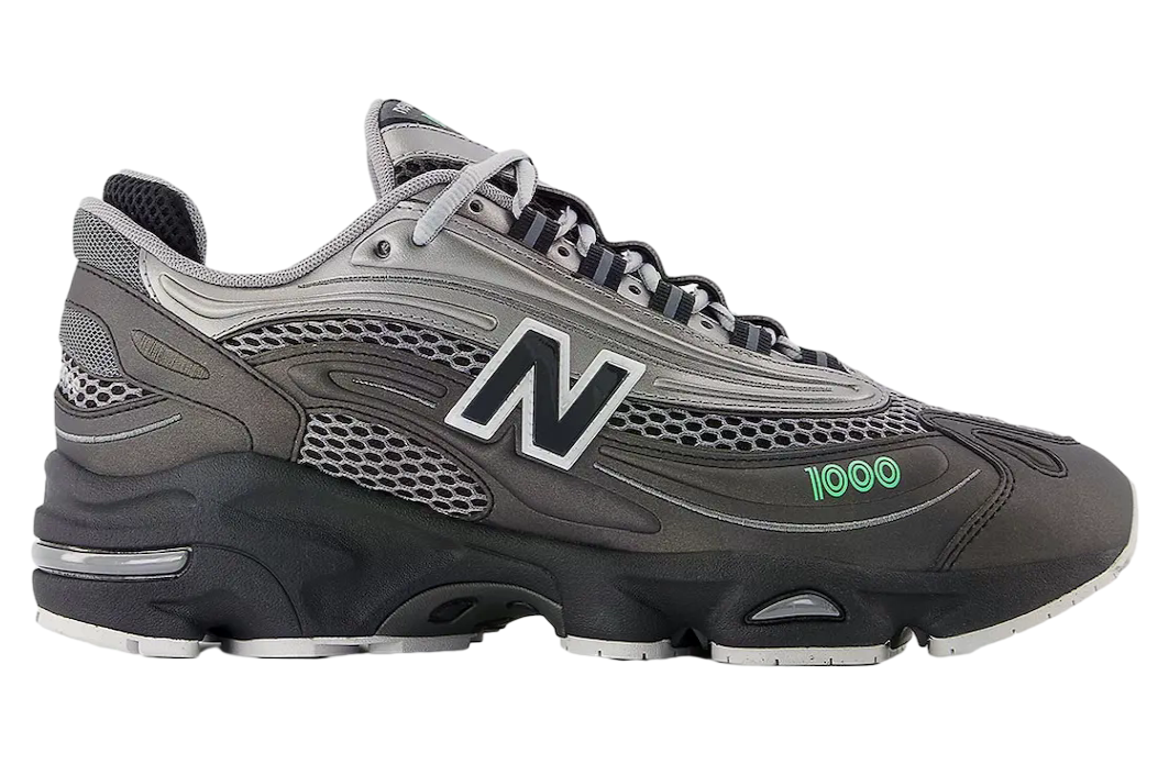 New Balance 1000 Dark Silver Metallic / Lime Leaf - Oct 2025