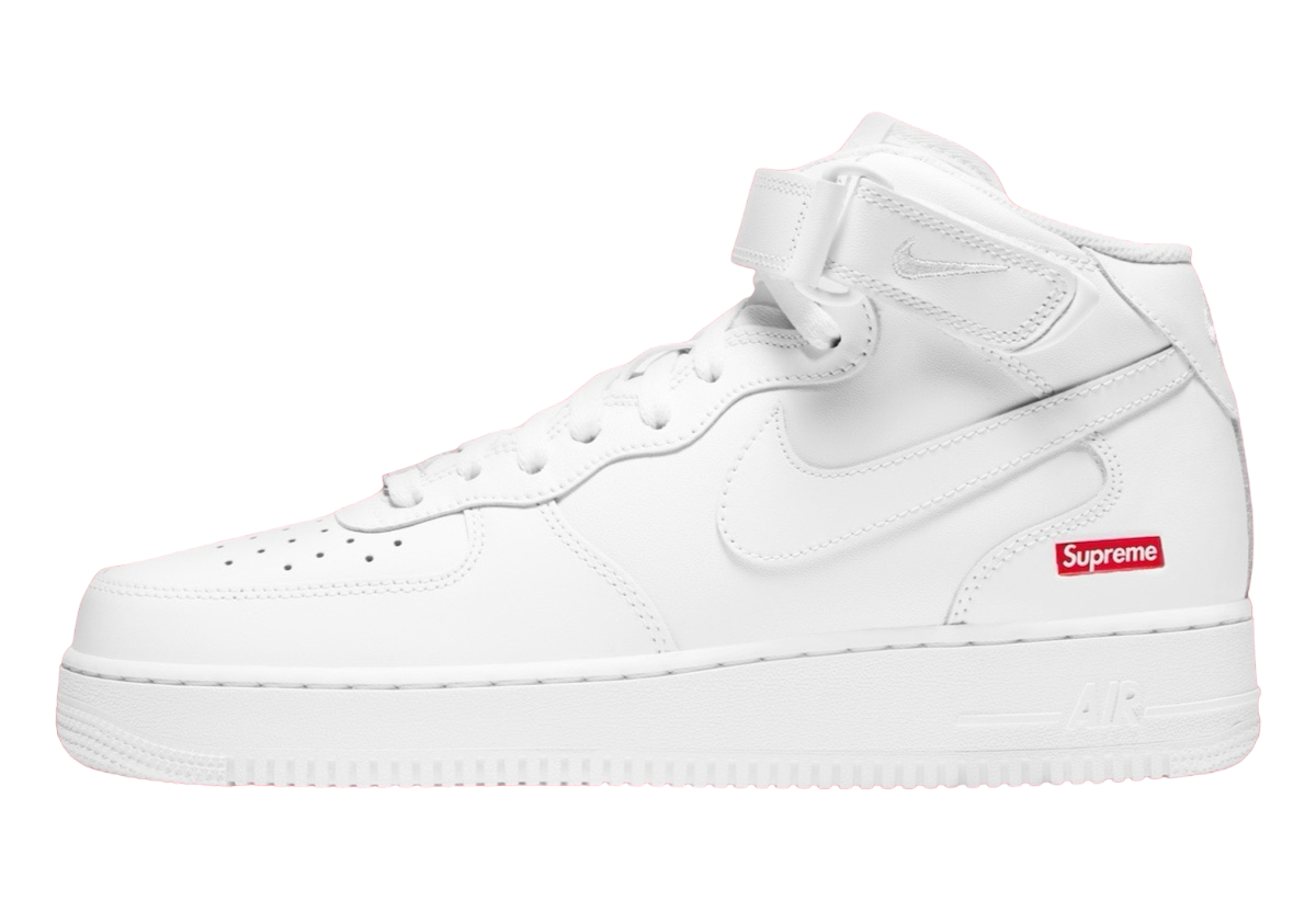 Supreme x Nike Air Force 1 Mid White - Aug 2024 - FZ8784-100