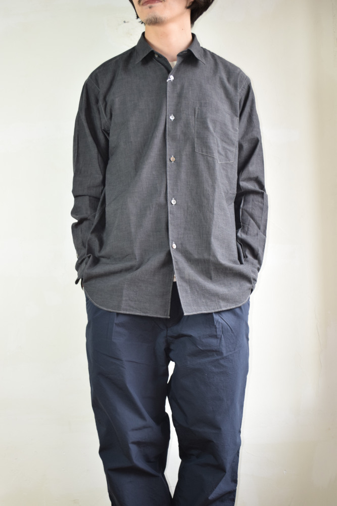 comoli【コモリ】ベタシャン半袖オープンカラーシャツレビュー！生地感