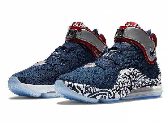 Nike LeBron 17 Graffiti Cold Blue | Kixify Marketplace