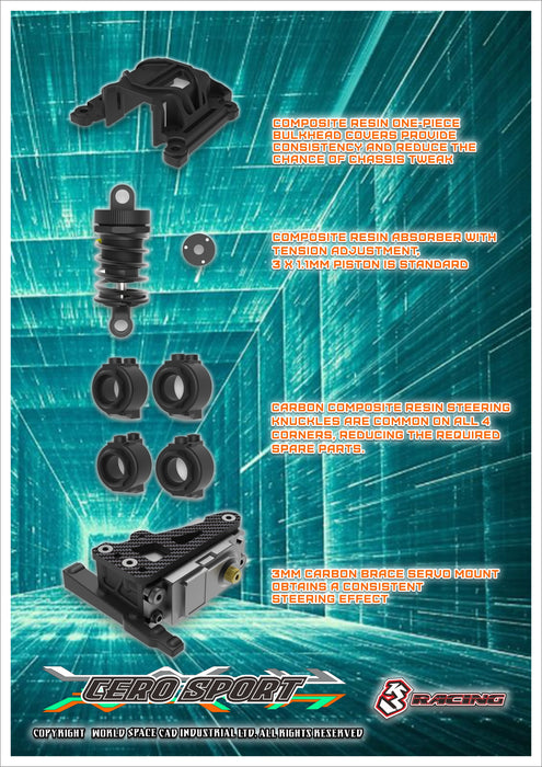 3レーシング64セロスポーツ KIT-CERO SPORT 64 Structure Matt