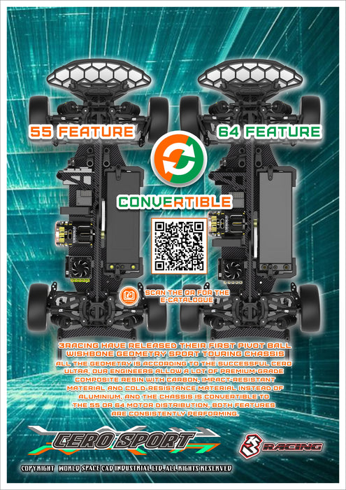 KIT-CERO SPORT 64 Structure Matt Graphite — 3Racing Shop