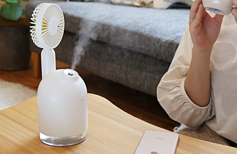 Qurra 4WAY扇風機＆加湿器 Anemo Misty mini アネモ ミスティ ミニ 3R