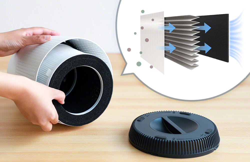 Qurra 卓上空気清浄機 ララエア 3R-APF03 | スリーアール