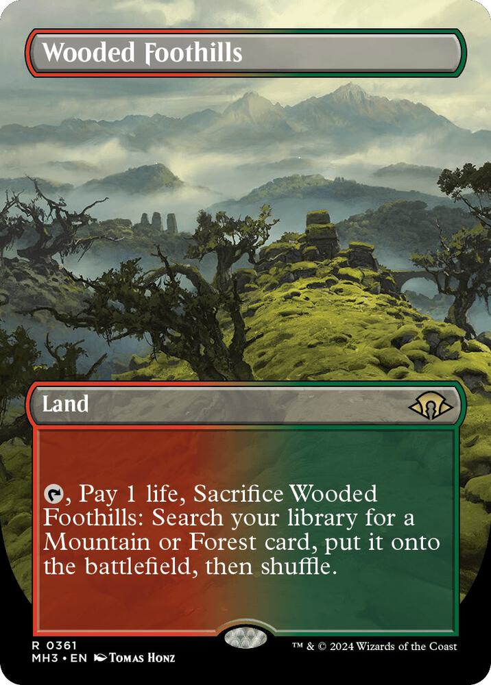 Wooded Foothills (Borderless) - Modern Horizons 3 - Magic: The