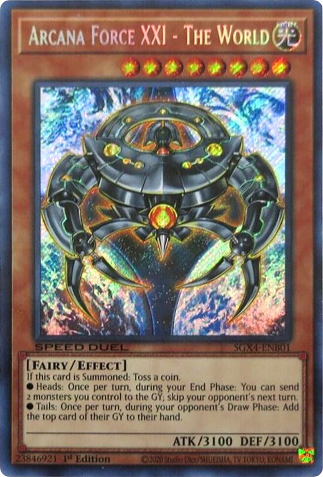 Arcana Force XXI - The World (Secret Rare) - Speed Duel GX