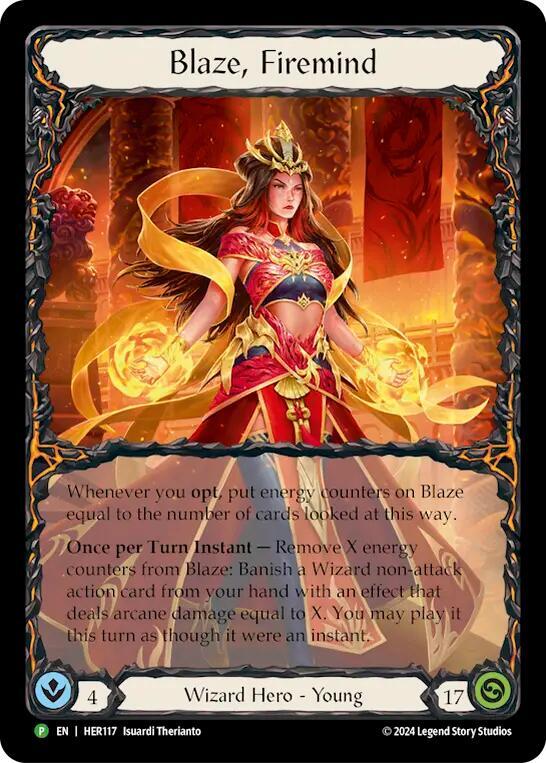 Blaze, Firemind - HER117 - Flesh and Blood: Promo Cards - Flesh