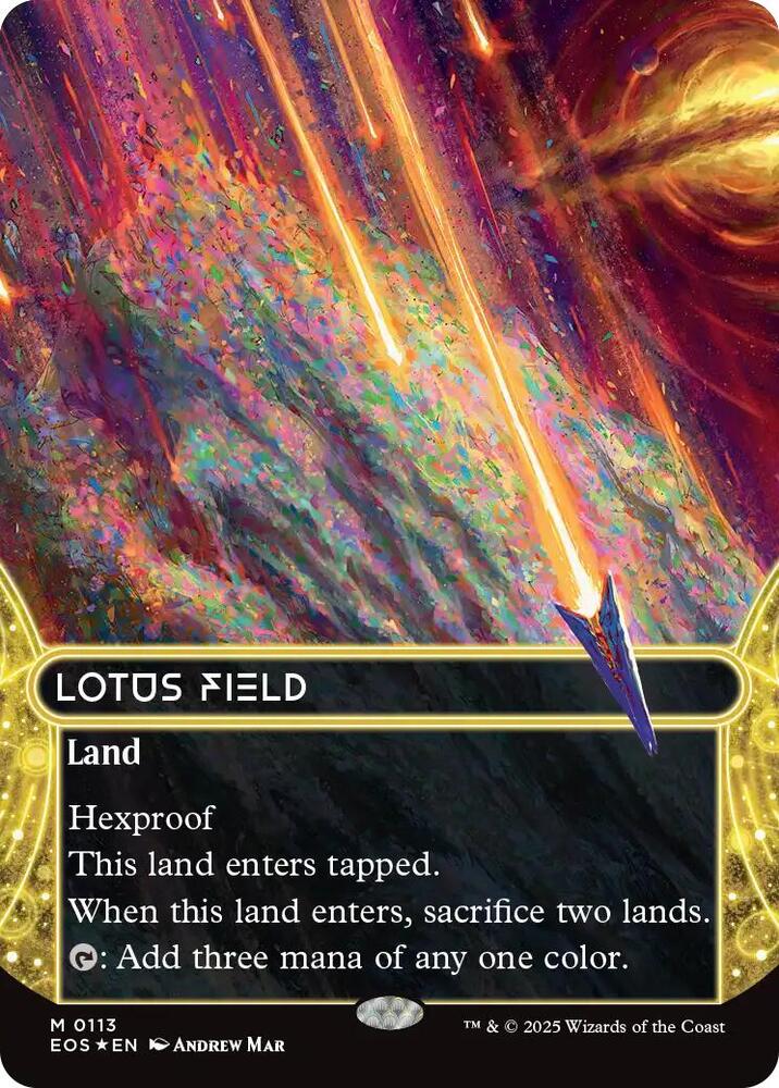MTG 睡蓮の原野 Lotus Field ボーダーレス ギャラクシーFOIL