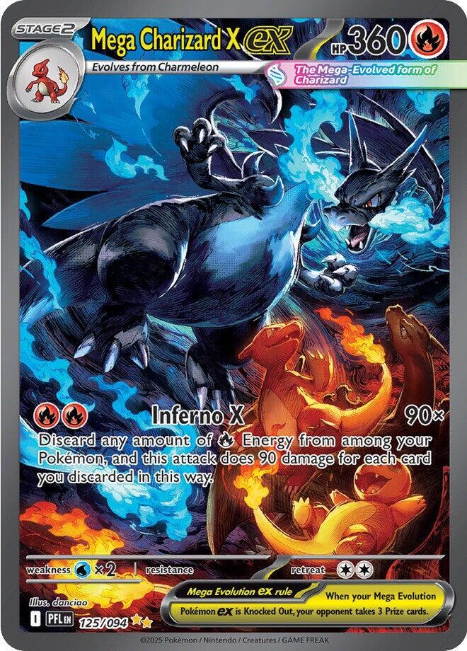 Mega Charizard X ex - 125/094 - ME02: Phantasmal Flames - Pokemon