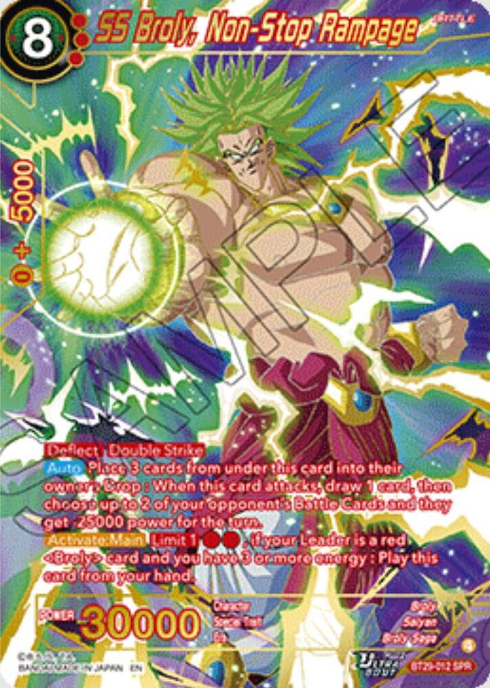 SS Broly, Non-Stop Rampage (SPR) - Fearsome Rivals - Dragon Ball
