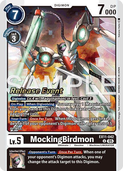MockingBirdmon - Dawn of Liberator Release Event Cards - Digimon