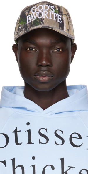 Praying - SSENSE Exclusive Brown & Green 'God's Favorite' Cap