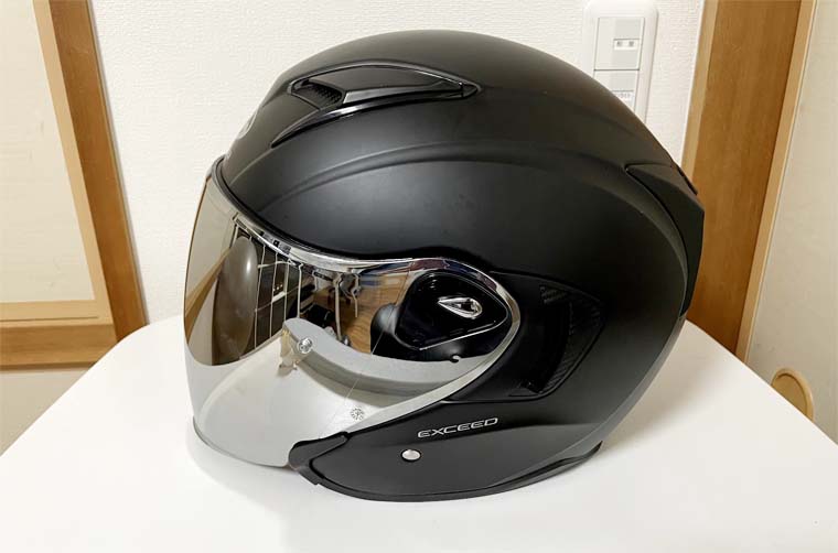 オージーケーカブト(OGK KABUTO) エクシードにSAJ-2 ミラーシールドを