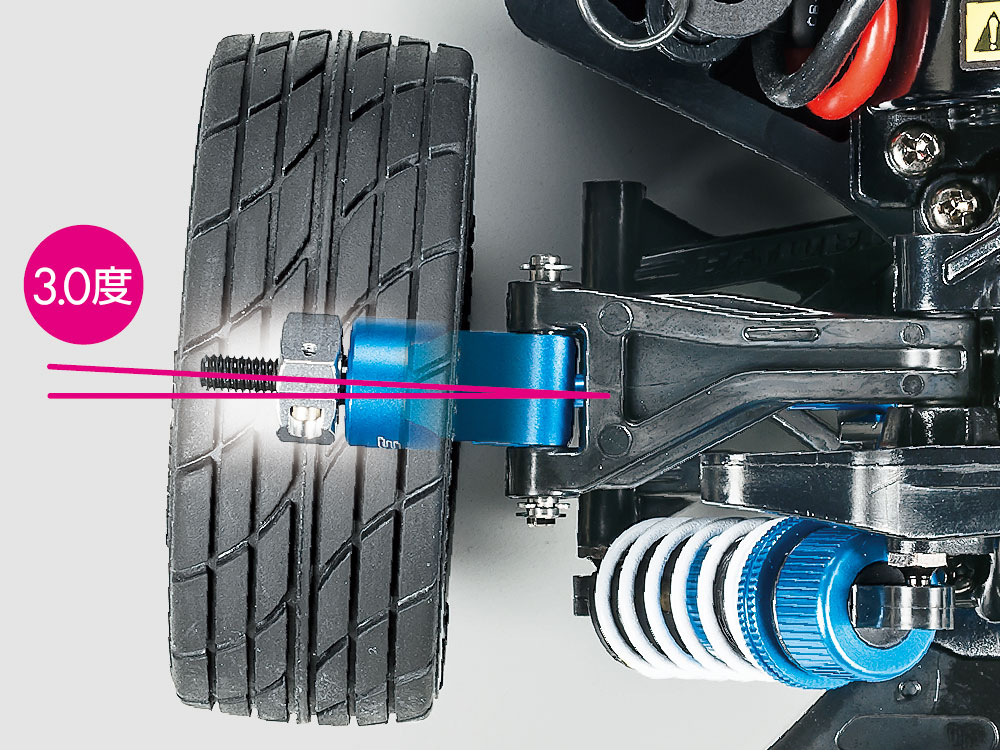 OP.1733 TT-02 アルミリヤアップライト （3.0度）: RCモデル｜TAMIYA