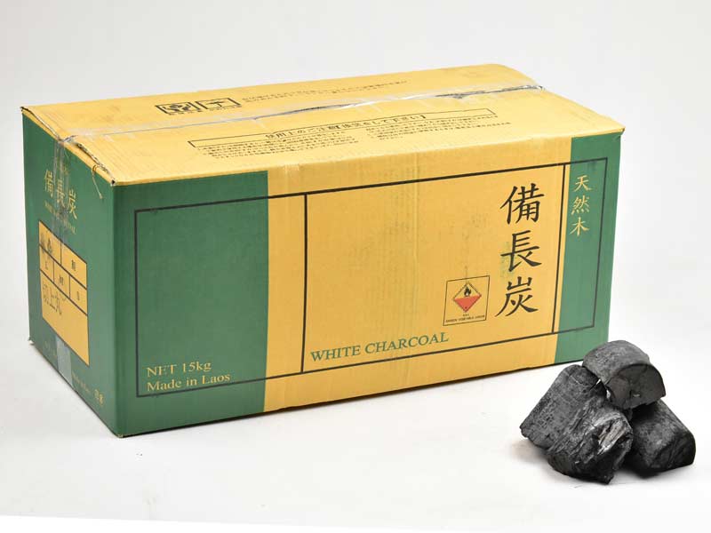 ラオス備長炭 荒割小15kg | 業務用備長炭・オガ炭・木炭販売の専門店