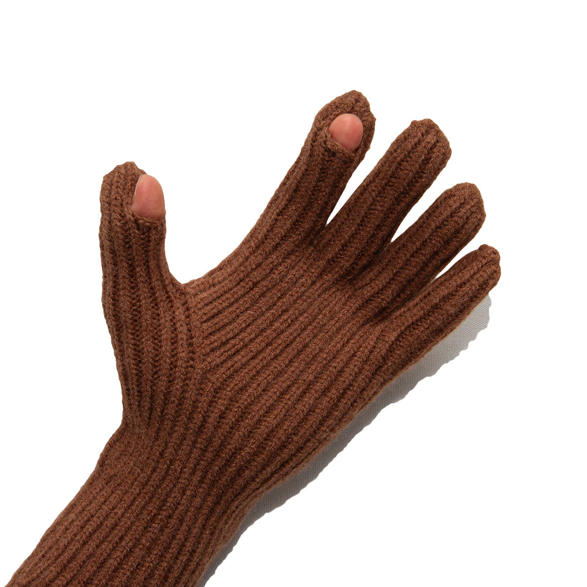 2Way Knit Glove - Brown – TANUKI STUDIO