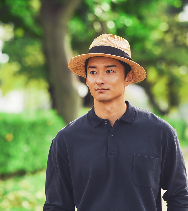 田中帽子店Ralf（ラルフ）麦わら つば広中折れ 紳士用帽子 田中帽子店